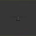 Detailed Silver Helicopter 3D Render With Rotors And Cockpit On Dark Background