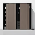 Modern Wardrobe Design With Sliding Doors Multicolor Accents And Storage Compartments