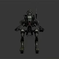Green Mechanical Mech Game Movie Character With Weapon Cockpit And Legs Design