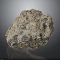 Natural Decorative Stone with Rough Surface Mixed Colors and Visible Mineral Inclusions