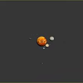 Detailed Solar System Visualization With Planets Orbits Around Bright Sun In Space 3d model