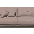 Modern double sofa multiplayer sofa 3d model