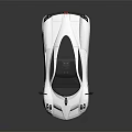 Sleek White Sports Car With Black Roof Red Wheels And Unique Design