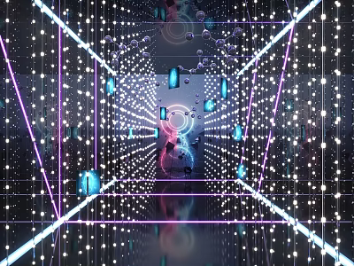 Modern KTV Interior Design With Colorful Lighting And Stylish Decor Elements 3d model