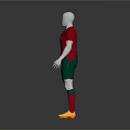 Red And Green Portuguese Soccer Jersey Kit With Nike Logo On Mannequin
