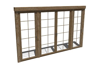 Modern double door 3d model