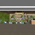 SISSI FLORA Florist Boutique With Colorful Flowers Plants Green Plant Wall And Display Shelves