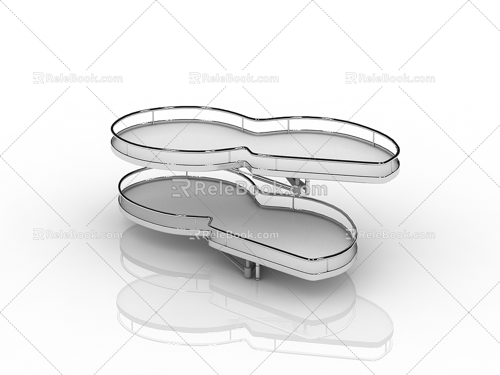 Modern pull basket embedded pull basket 3d model