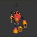 Industrial Robot Single Wheel Robot Double Wheel Robot Assistant Small Robot 3d model