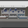 Birds Eye View of Modern Interior Layout With Multiple Rooms and Furniture Arrangement