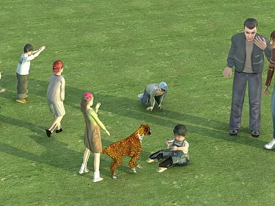 Modern Multiplayer Dynamic Play Kids Children Entertainment 3d model