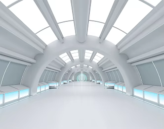 Modern Exhibition Hall 3d model