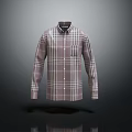 Classic Plaid Long Sleeve Shirt With Chest Pocket And Collared Design