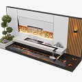 Interior Water Fountain With Modern Wall Decorative Plants Fish Pond And Flowing Water