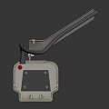 Projection Monitoring Device with White Housing Extended Arm and Security Lens