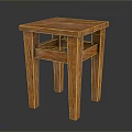 Solid Wood Square Side Table With Simple Design And Sturdy Legs