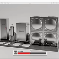 Industrial Stainless Steel Water Tank System With Pumps And Control Units