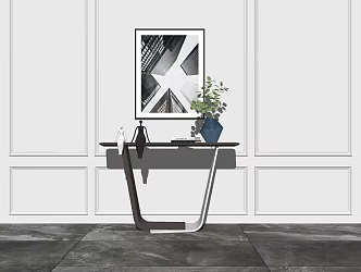 Modern End View Table Entrance Cabinet 3d model
