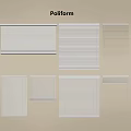 Poliform Modern Window Blinds Featuring Various Styles And Sizes For Interior Design 3d model