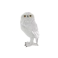 Set Of Two Gray Plush Owl Figurines As Decorative Wall Decor For Home
