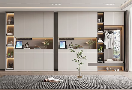 Modern shoe cabinet 3d model