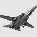 LEGO toy building blocks aircraft fighter F14 3d model