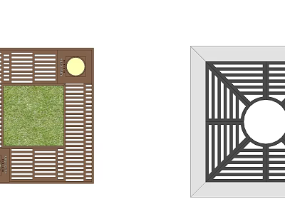 Modern Tree Pit Design With Wooden Grating Green Planting Area And Circular Opening 3d model