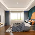 Modern Kids Bedroom With Plush Toy Study Desk And Sports Items