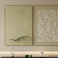 Minimalist Hanging Painting Art Hanging Painting Abstract Hanging Painting Cream Wind Hanging Painting 3d model