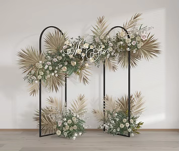 Modern Floriculture Combination Meichen Wedding Meichen Wedding Floriculture Window Floriculture Wall Floriculture Meichen 3d model