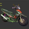 Black And Red Modern Motorcycle With Sleek Lines Stylish Design And Alloy Wheels
