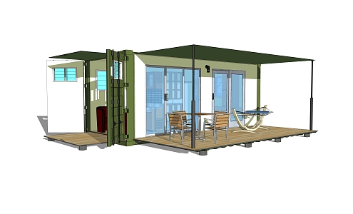 INDUSTRIAL LOFT CONTAINER CONSTRUCTION 3d model