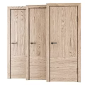 Wooden Hinged Doors With Natural Grain Modern Design For Home Interior Spaces
