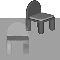 Modern Accent Chairs Featuring Transparent Acrylic And Black Frames Round Legs Gray Padded Seats