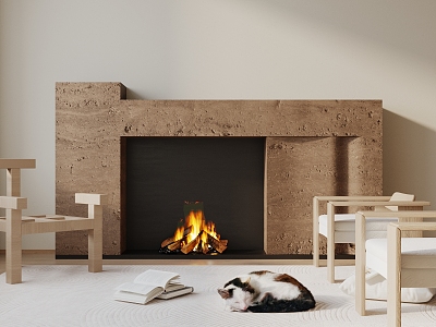 Modern Fireplace 3d model