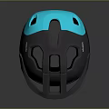 Modern ASTM Gray Bicycle Helmet With Blue Luminous Accents And Ventilation Holes