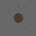 Minimalist Wooden Wall Clock With Circular Dial And Black Hour Markers