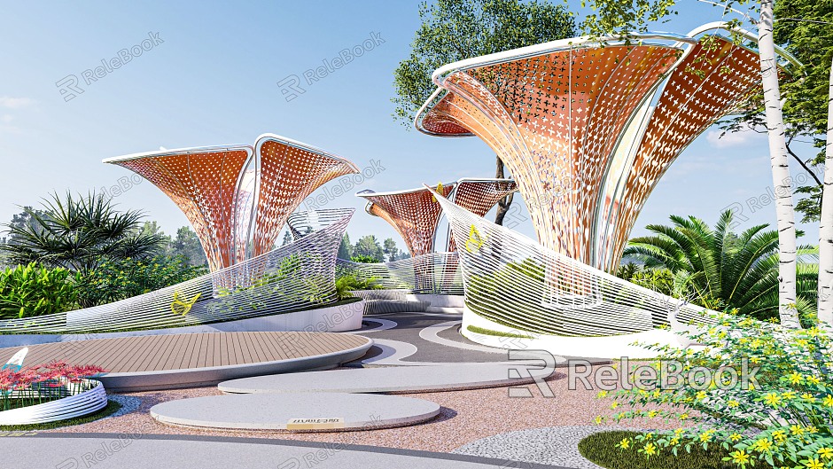 Landscape Park Modern Garden Design model