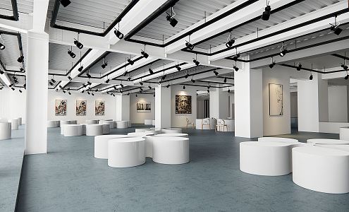 Modern Exhibition Hall 3d model