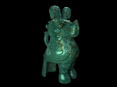 Traditional Bronze Decorative Ornament Set With Intricate Carved Patterns And Unique Design 3d model