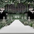 European Wedding Scene Wedding Ballroom 3d model