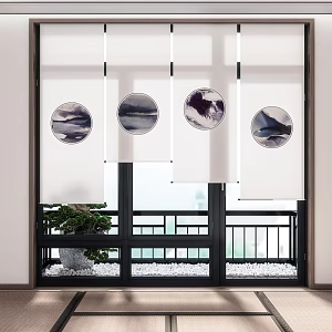 New Chinese Curtain 3d model