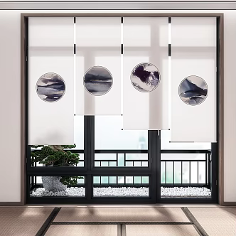 New Chinese Curtain 3d model
