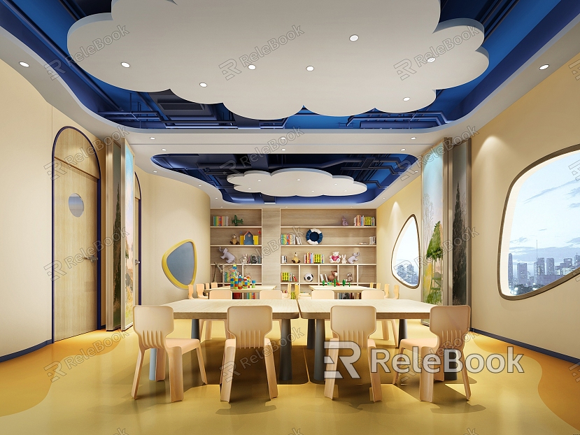 Kindergarten activity room model