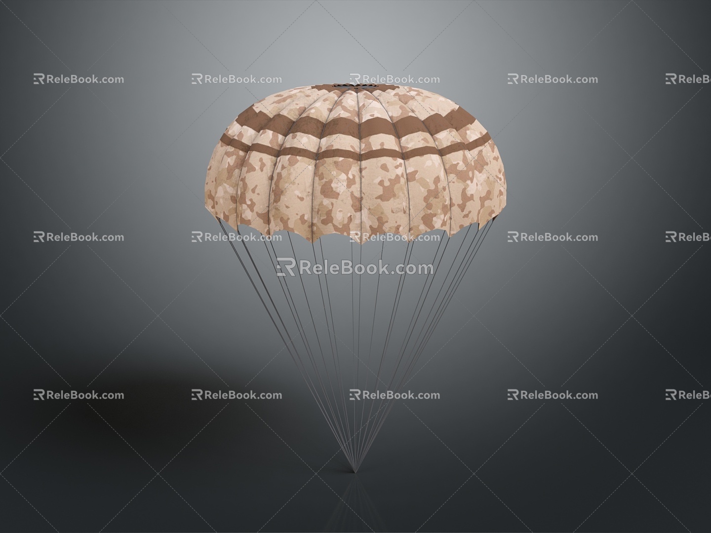 Parachute Airdrop Airborne Parachute Package Airborne Supplies Parachute Package Parachute Package 3d model