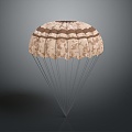 Parachute Airdrop Airborne Parachute Package Airborne Supplies Parachute Package Parachute Package 3d model