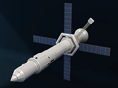 artificial satellite 3d model