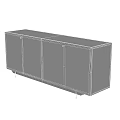 Modern Storage Cabinets With Mesh Doors And Metal Frames Contemporary Design 3d model