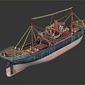 Modern Boat Digging Boat Gold Rush Boat 3d model