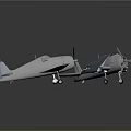 Two Blue Space Shuttle Models With White Cross Mark On Dark Background
